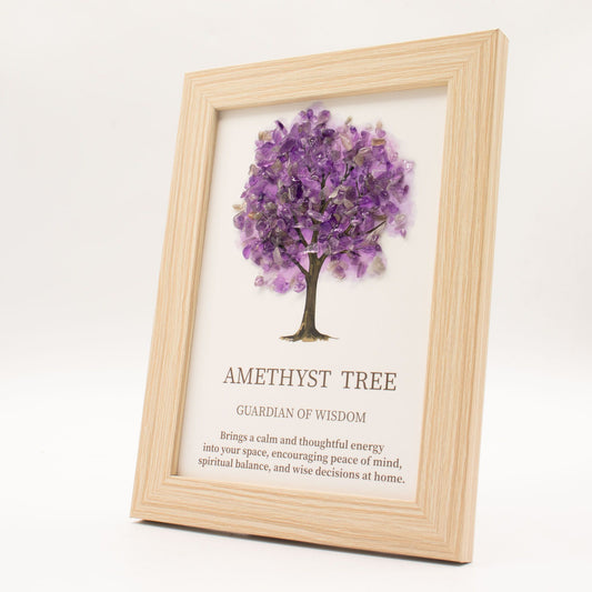 Gemstone Picture - Tree of Life - Amethyst