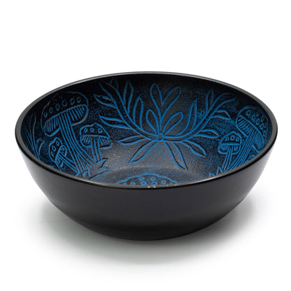 Aluminum Singing Bowl - Magic Mushroom - Blue