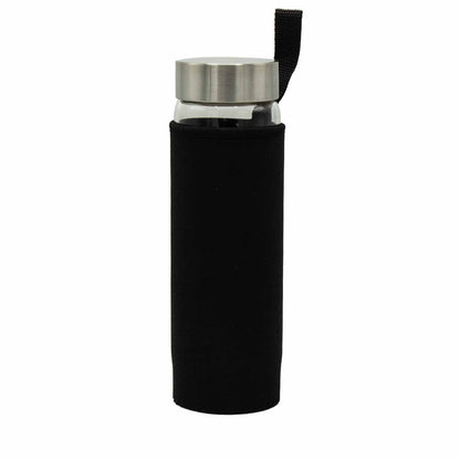 Crystal Infused Glass Water Bottle - Clear Quartz - Chips