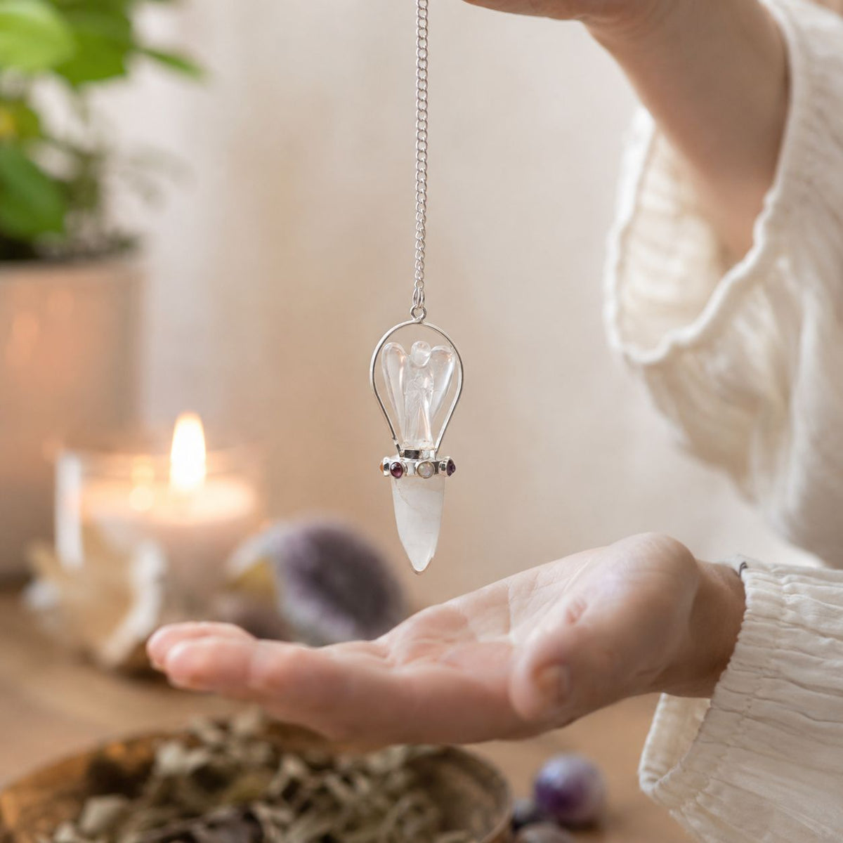 Celestial Guide - Two Piece Angel Pendulum - Chakra Band