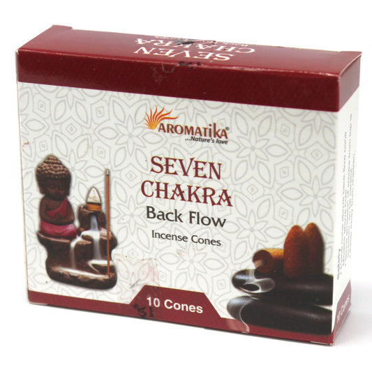 Aromatika Backflow Incense Cones - 7 Charkras