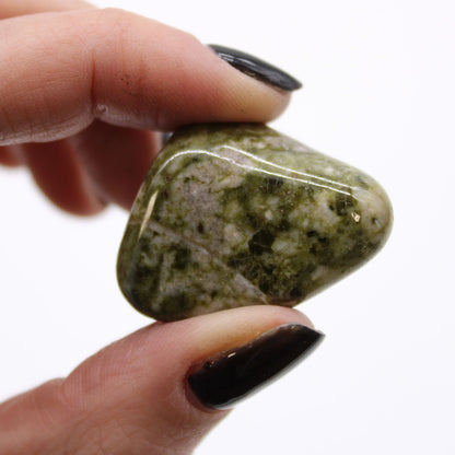 Medium Tumble Stones - Epidote Snowflake