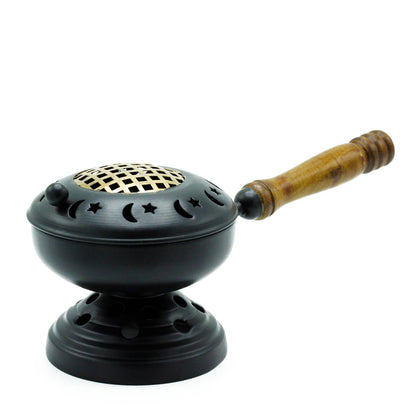 Large Iron Censer on Stand Incense Burner