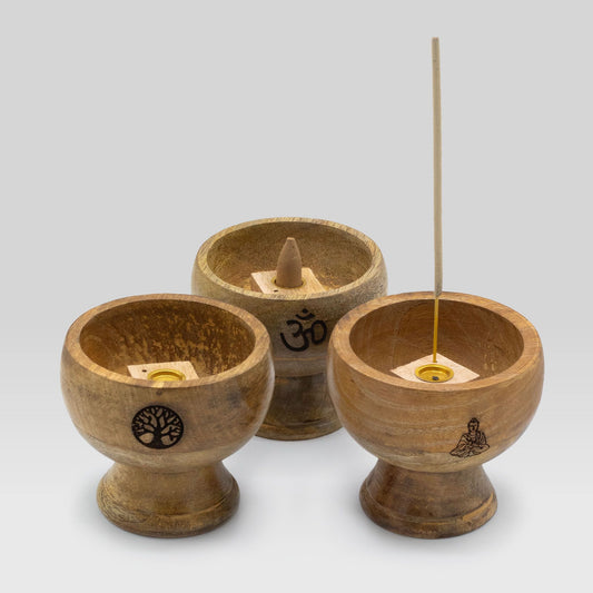Large Ritual Bowl Incense Cone Holder - Tree of Life