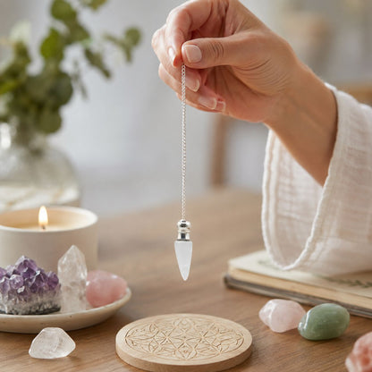 Secret Cavity Discovery of Truth Pendulum - Clear Quartz