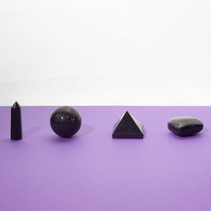 Four Gemstone Shapes - Black Tourmaline