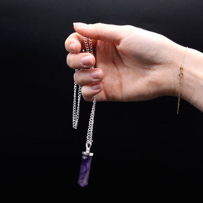 Gemstone Classic Point Pendant - Rock Quartz