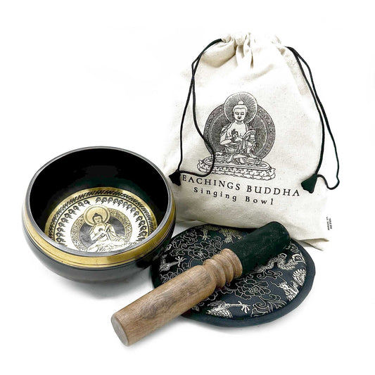 Engraved Singing Bowl Gift Set - Teachings Buddha
