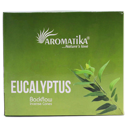 Aromatika Masala Backflow Incense  Cones - Eucalyptus