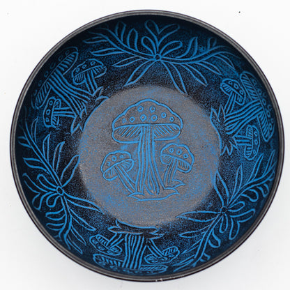 Aluminum Singing Bowl - Magic Mushroom - Blue