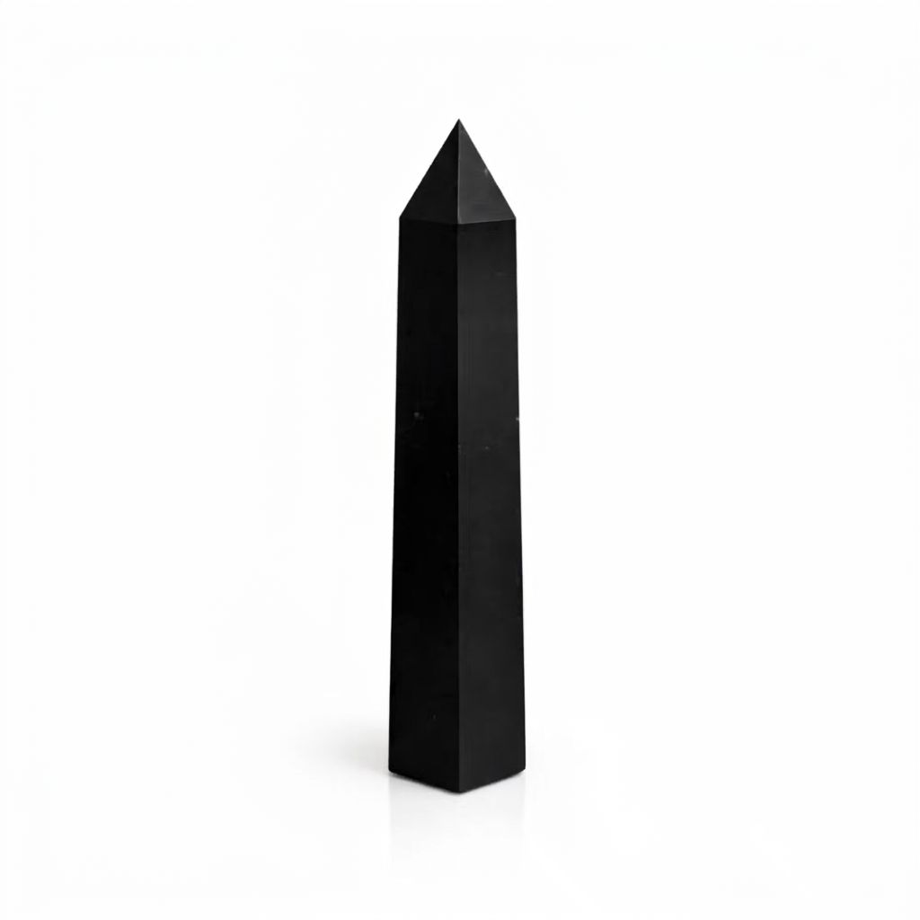 Gemstone Six Face Obelisk Point - Black Tourmaline