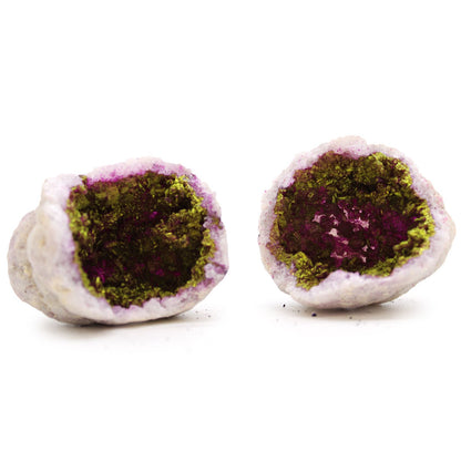 Calsite Geodes - Natural Rock - Pink & Gold