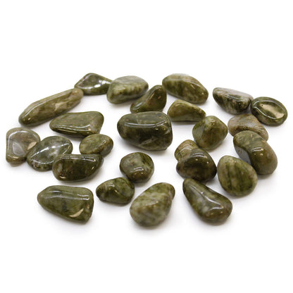 Small Tumble Stones - Epidote Snowflake