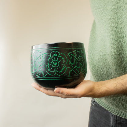 Cauldron Singing Bowl - Magic Mushroom - Green