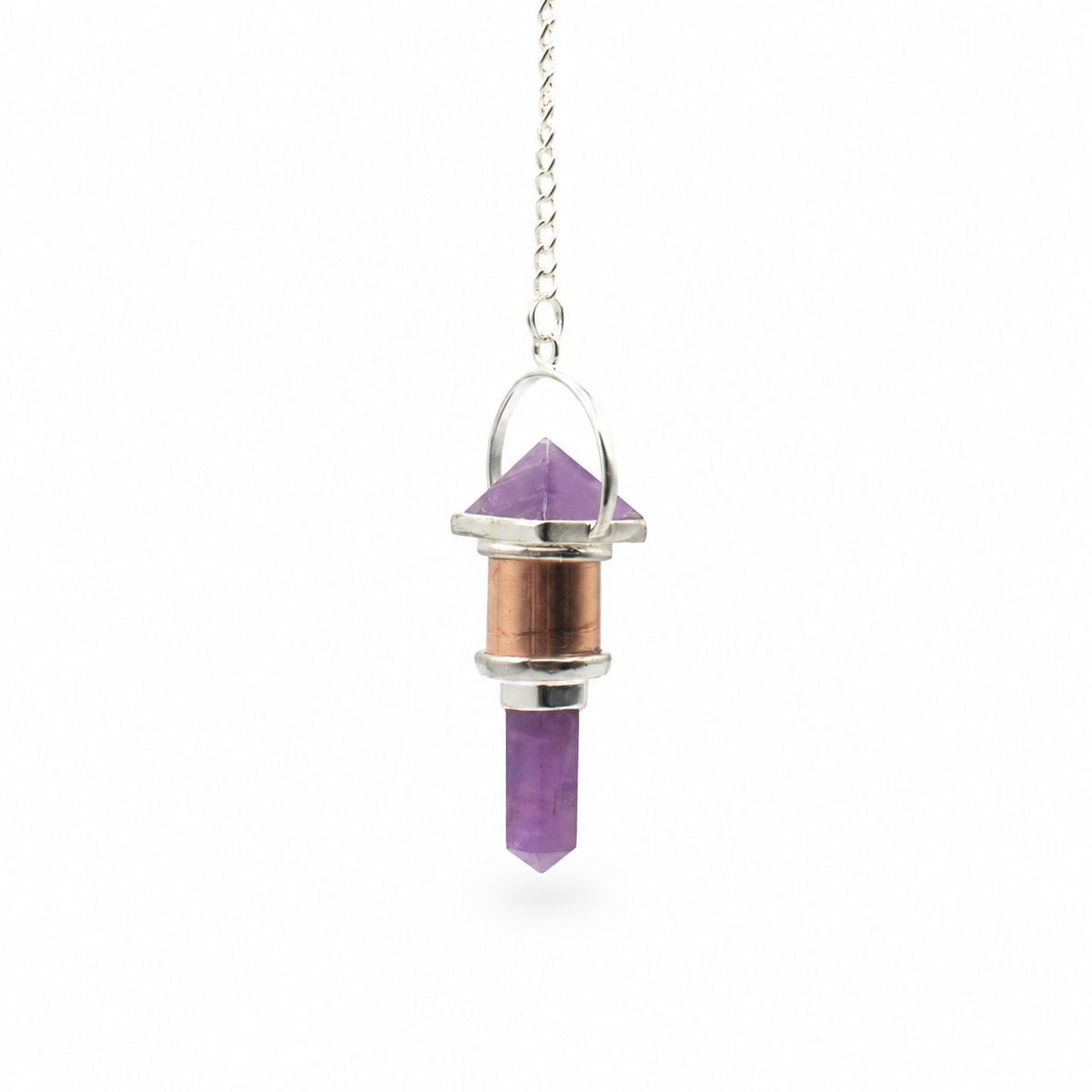 The Violet Engine - Copper Pendulum -  Amethyst