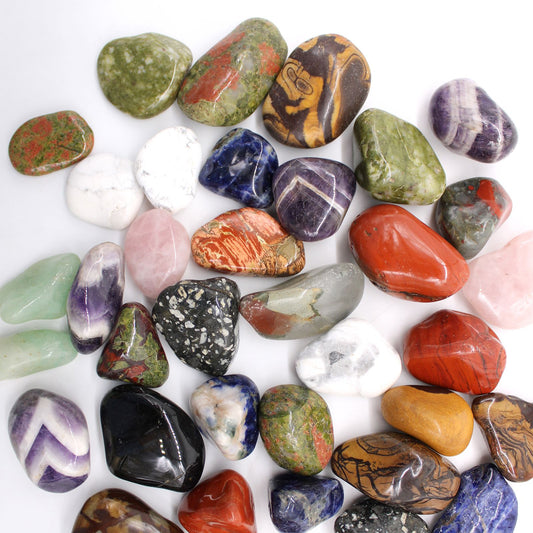 Medium Tumble Stones - Light Jasper - Brecciated