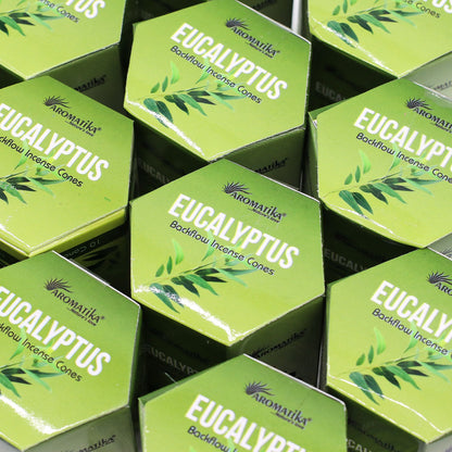 Aromatika Masala Backflow Incense  Cones - Eucalyptus
