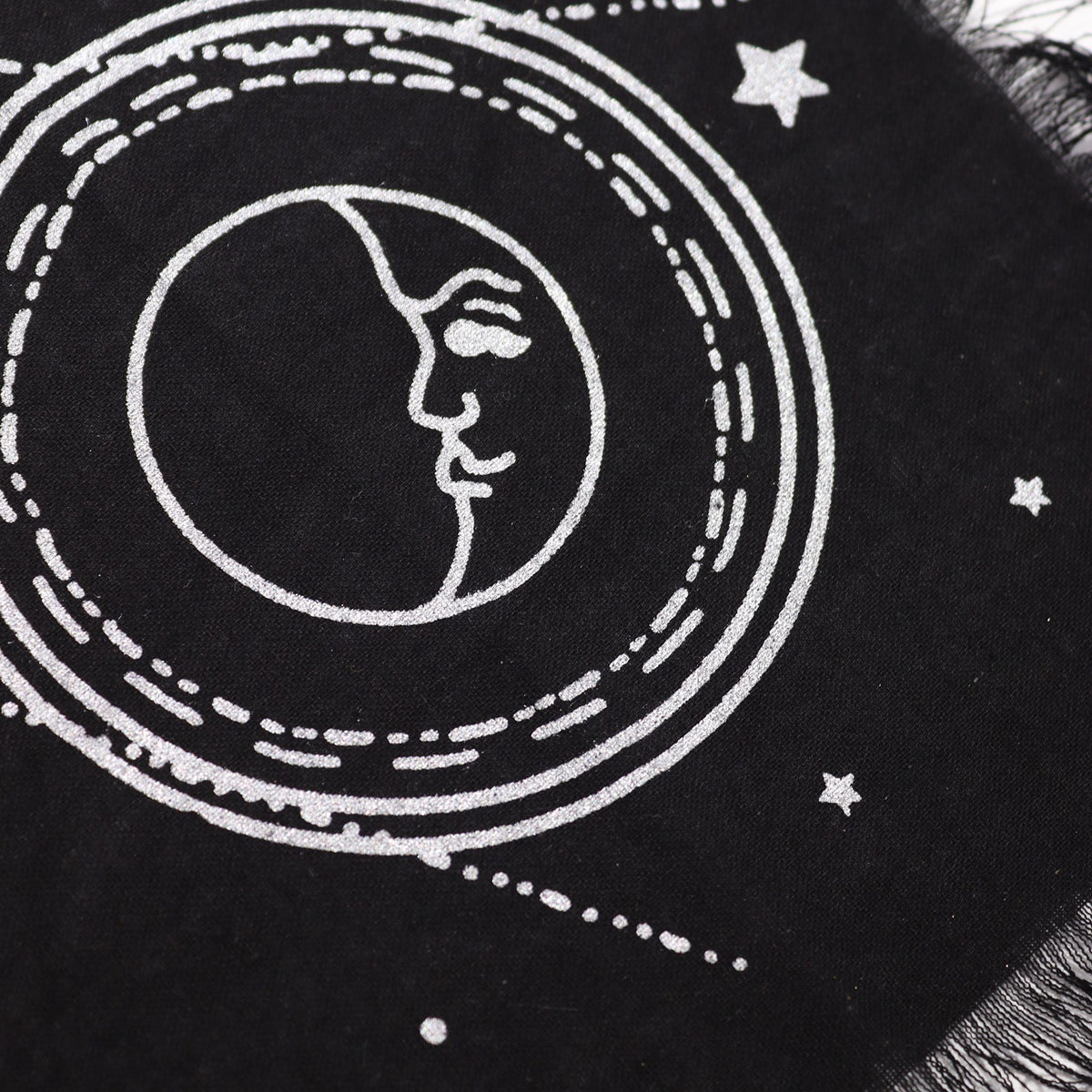 Fringed Altar Cloth -  Moon & Sun Chart