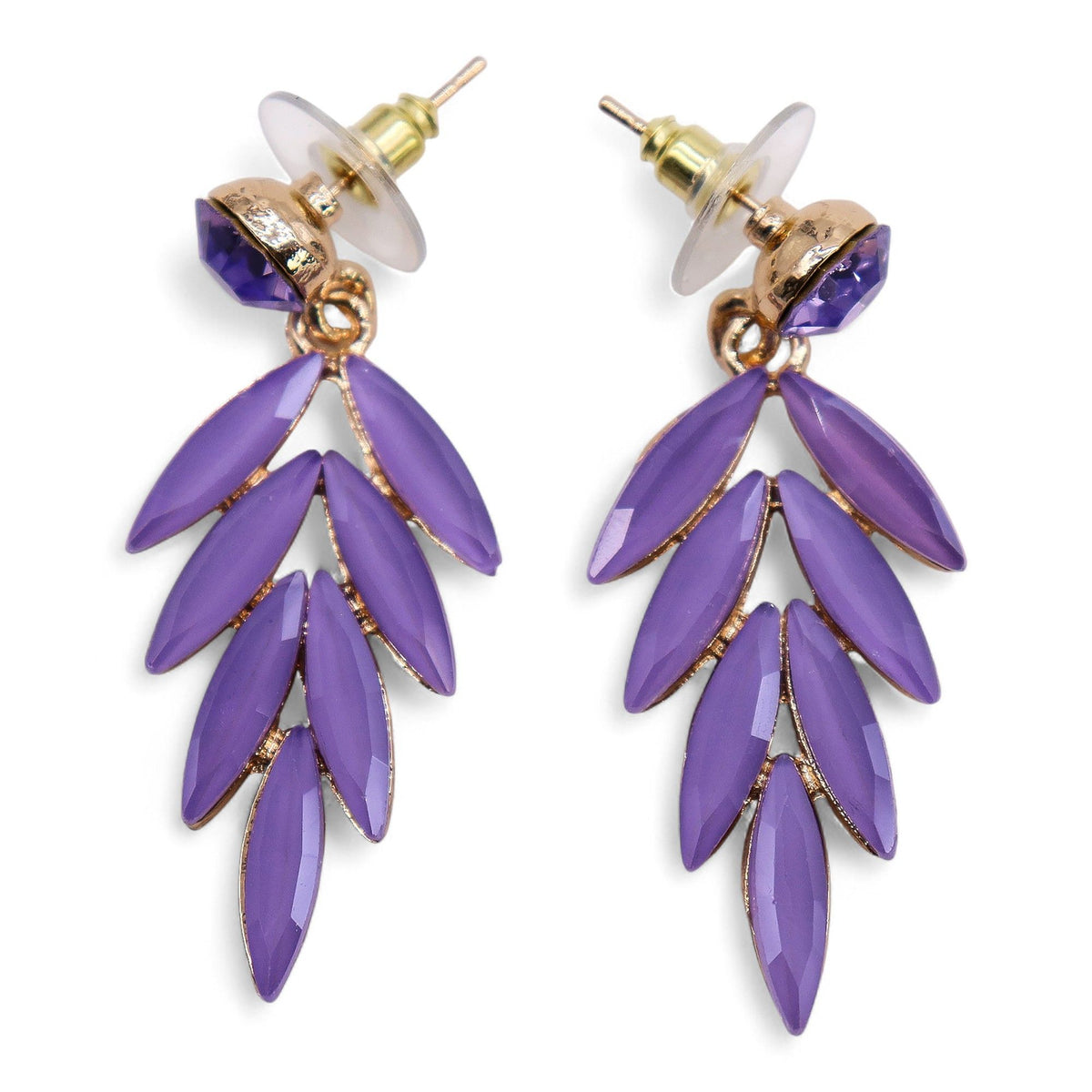 Lavender Vintage Glass Fairy Earrings