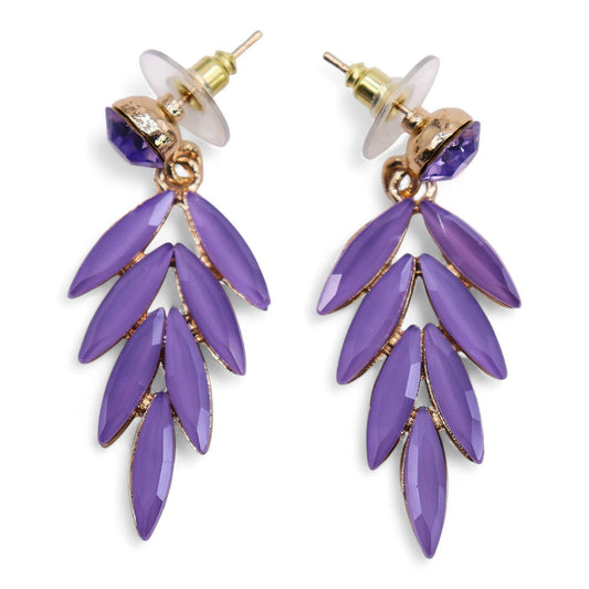 Lavender Vintage Glass Fairy Earrings