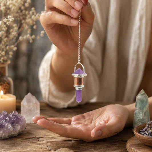 The Violet Engine - Copper Pendulum -  Amethyst