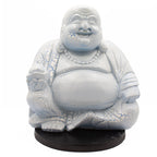 Laughing Buddha Lamp Sky Blue - Round Stand