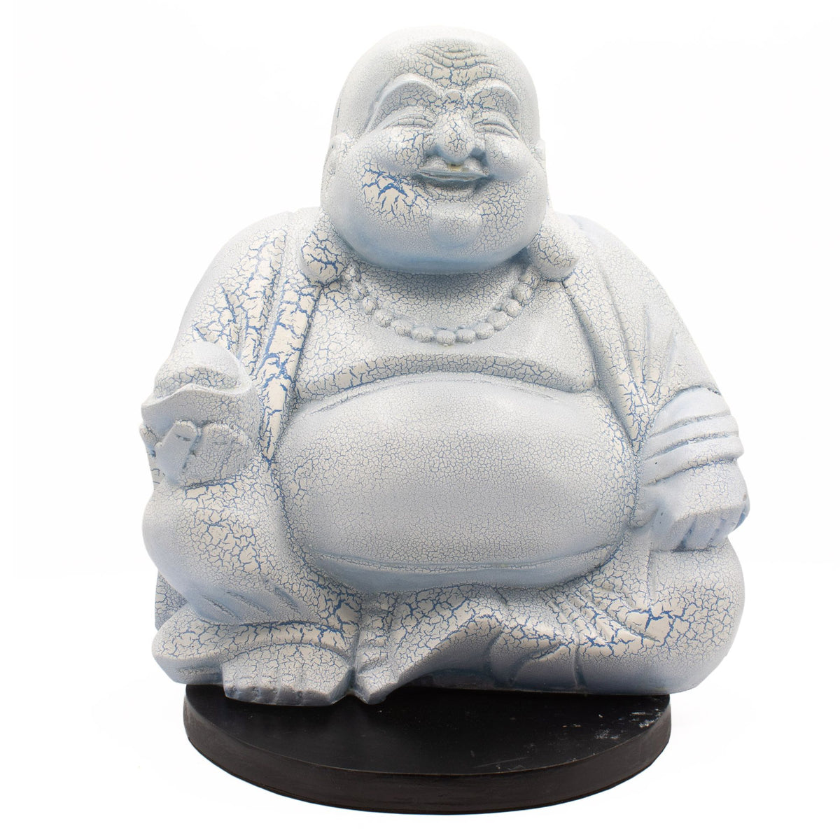 Laughing Buddha Lamp Sky Blue - Round Stand
