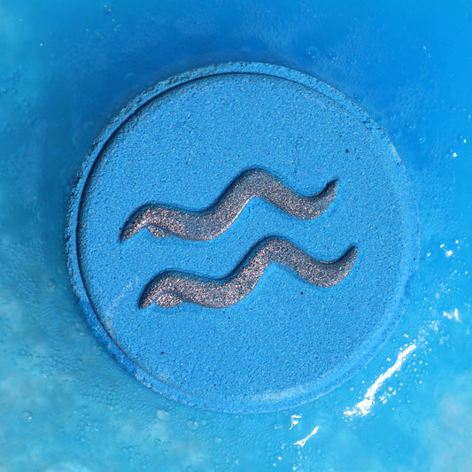Zodiac Bath Fizzers with Horoscope - Aquarius