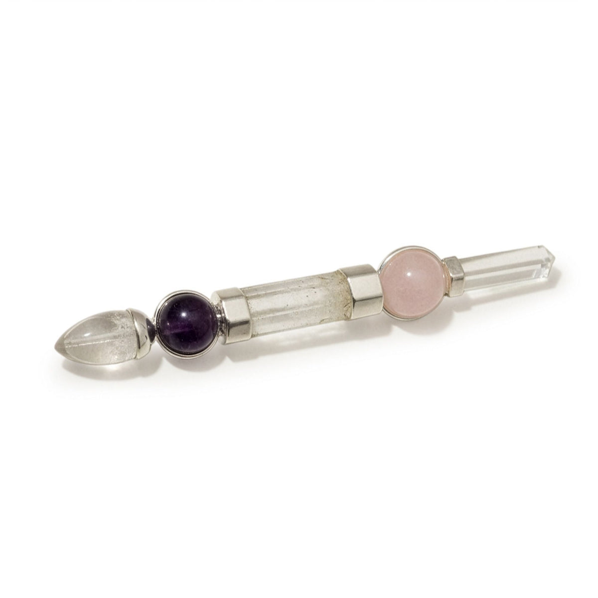 Axis of Grace Wand - Amethyst & Rose Quartz