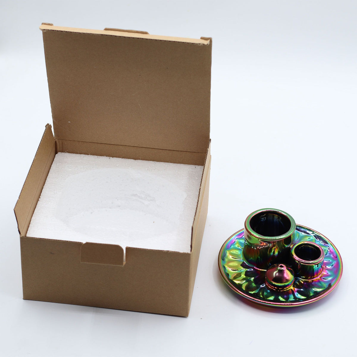 Palo Santo Stick & Smudge Holder - Metallic Rainbow
