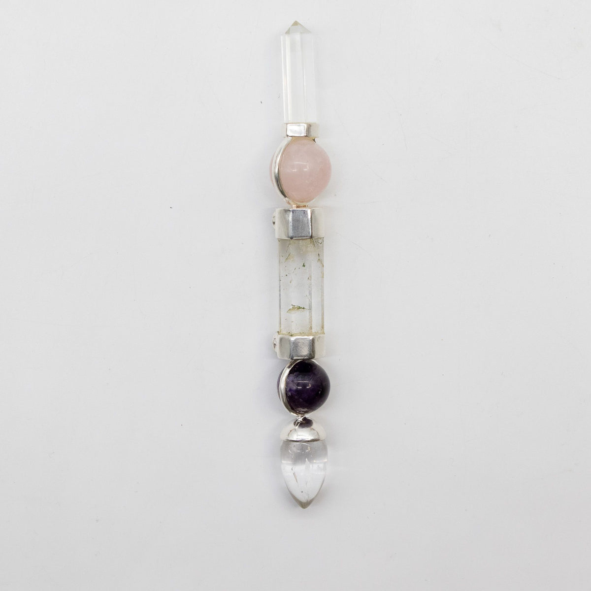 Axis of Grace Wand - Amethyst & Rose Quartz