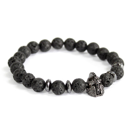 Lava Stone Knight's Helmet  Bracelet