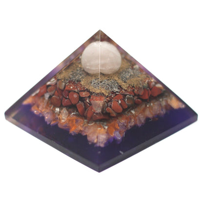 Large Orgonite Pyramid - Peacock