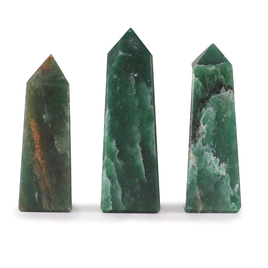 Gemstone Obelisk Point - Indian Jade