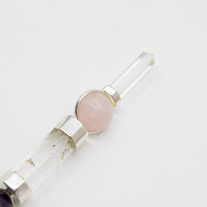Axis of Grace Wand - Amethyst & Rose Quartz