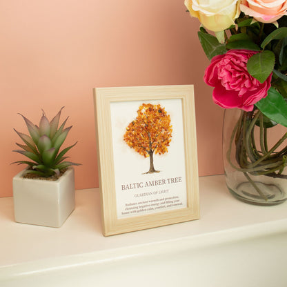 Gemstone Picture - Tree of Life - Baltic Amber