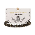 Petite Power Bracelet - Gold Obsidian