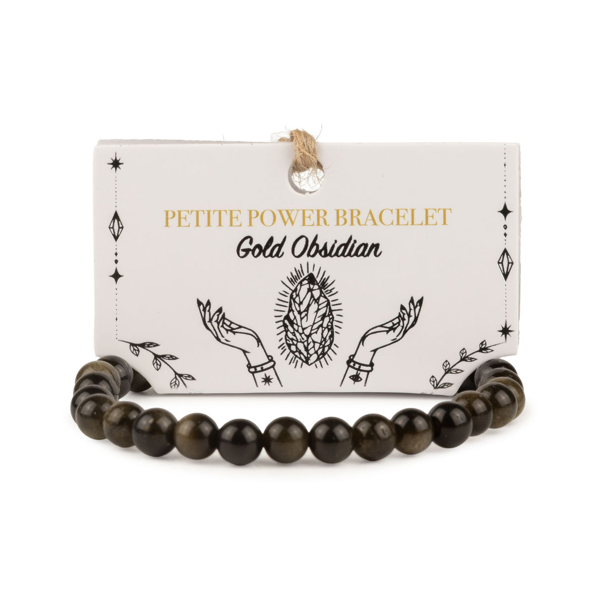 Petite Power Bracelet - Gold Obsidian