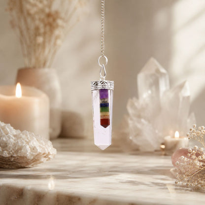 Crystal - 7 Chakra Bounded Pendant