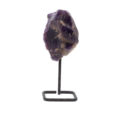Mineral Specimen on Metal Stand - Amethyst