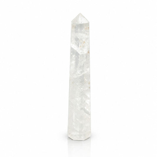 Gemstone Six Face Obelisk Point  - Rock Crystal