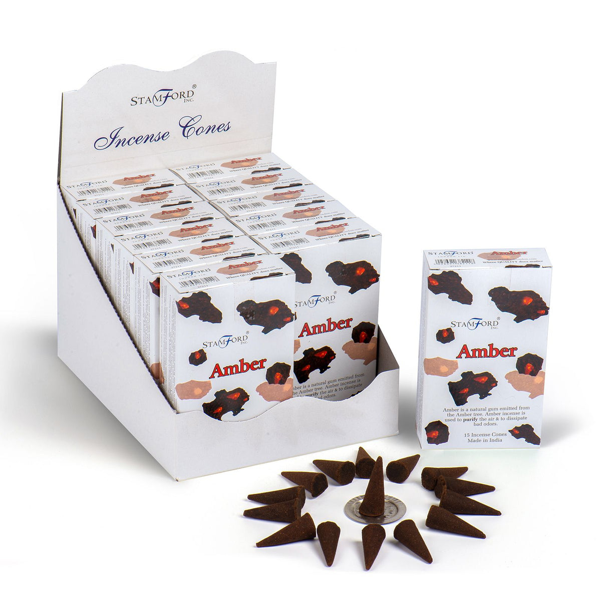 Stamford Amber Incense Cones