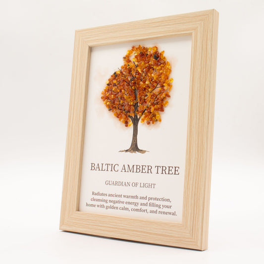 Gemstone Picture - Tree of Life - Baltic Amber