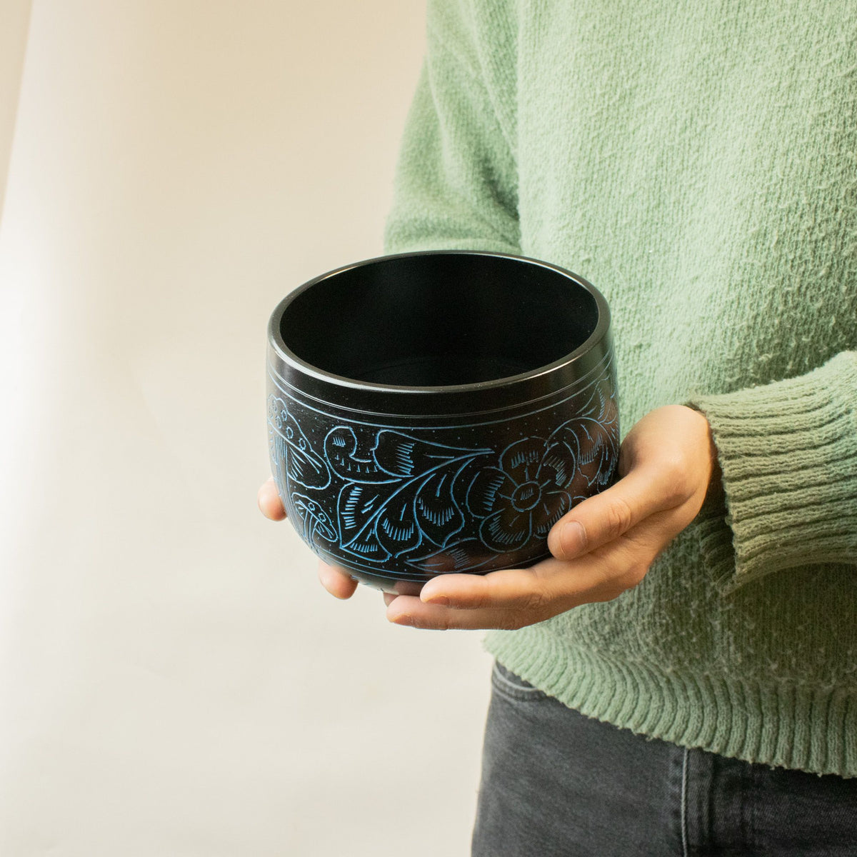 Cauldron Singing Bowl - Magic Mushroom - Blue