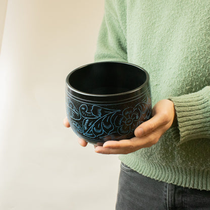Cauldron Singing Bowl - Magic Mushroom - Blue