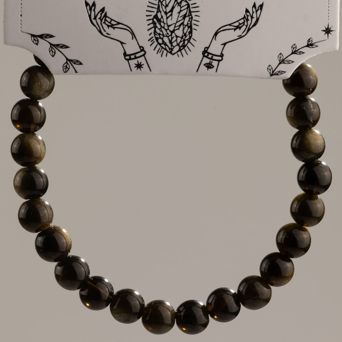 Petite Power Bracelet - Gold Obsidian
