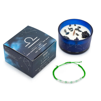 Zodiac Candle & Gemstone Bracelet - Libra