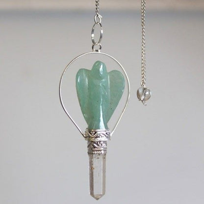 Angel Pendulum with Ring - Green Adventurine