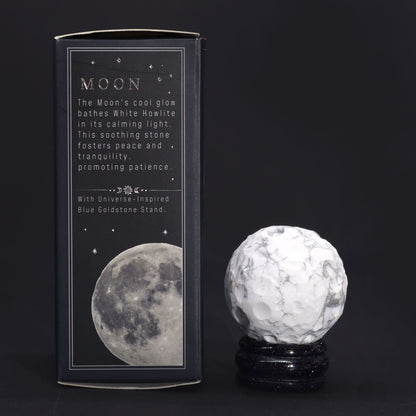 White Howlite Planet - Moon