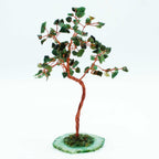Large Gemstone Tree - Green Aventurine on Green Agate Base (100 stones)